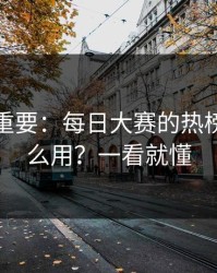 冷门但重要：每日大赛的热榜算法怎么用？一看就懂