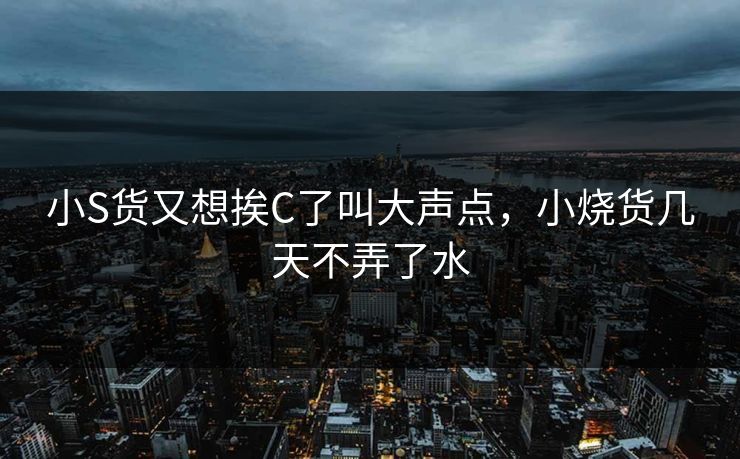 小S货又想挨C了叫大声点，小烧货几天不弄了水
