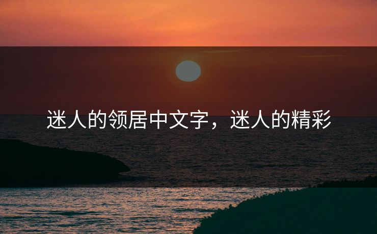 迷人的领居中文字，迷人的精彩